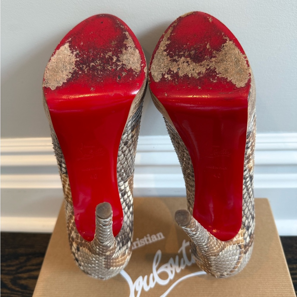 Christian Louboutin Python Lady Peeps - Picture 8 of 8
